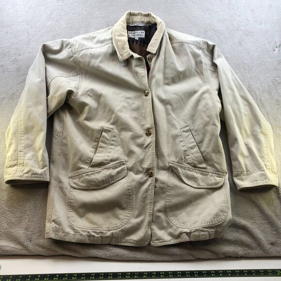Brandon Thomas Mens Shirt Jacket Medium Corduroy Shacket Button Up Beige Casual - Picture 8 of 9